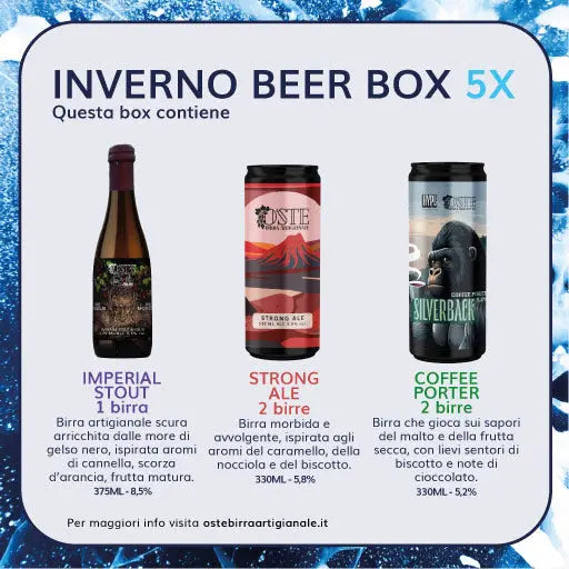 BOX INVERNO DA 5 BIRRE ARTIGIANALI - O'Ste Birra Artigianale